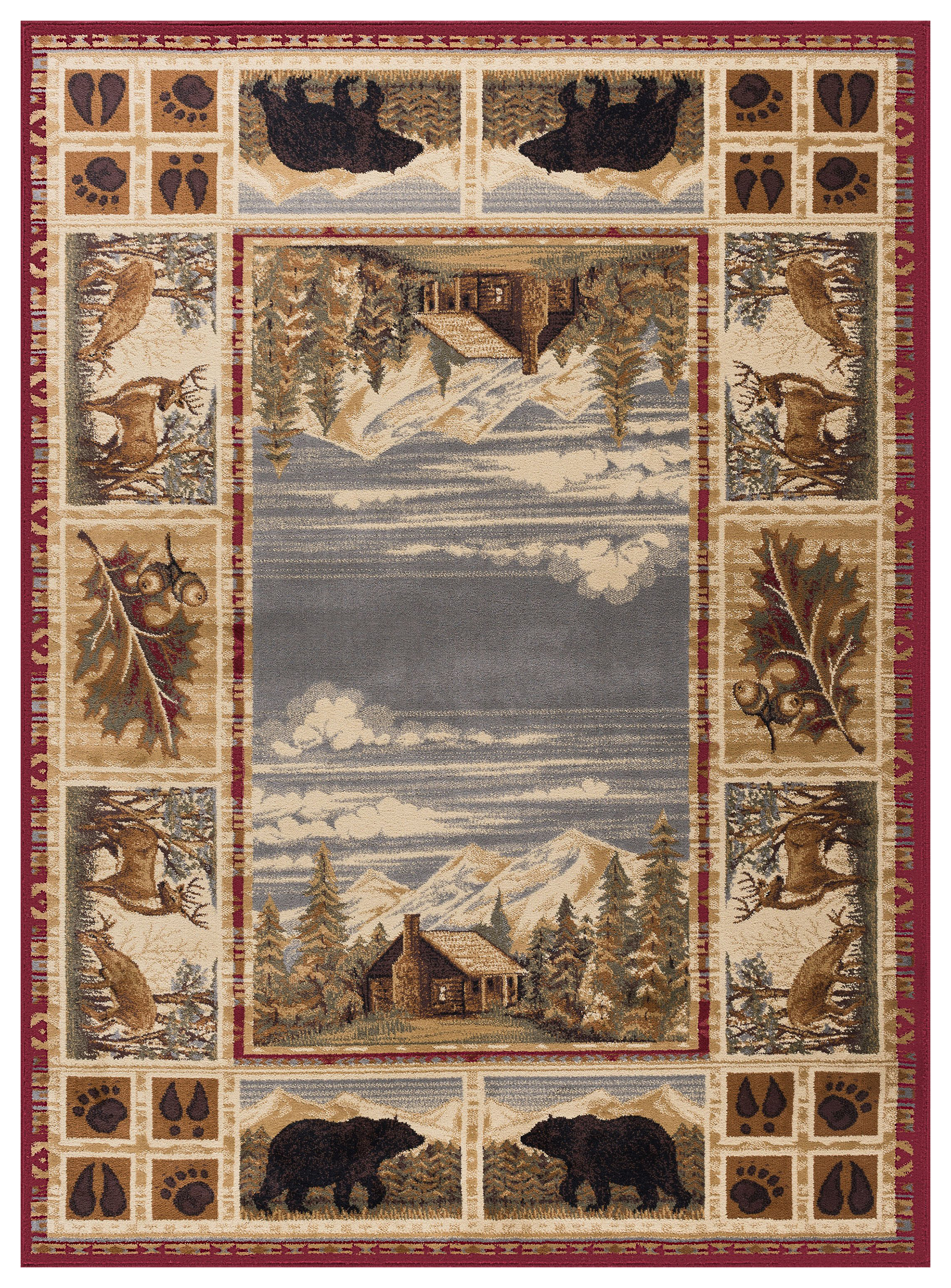 Tayse Rugs Lakeside Retreat Novelty Lodge Area Rug Cabela's